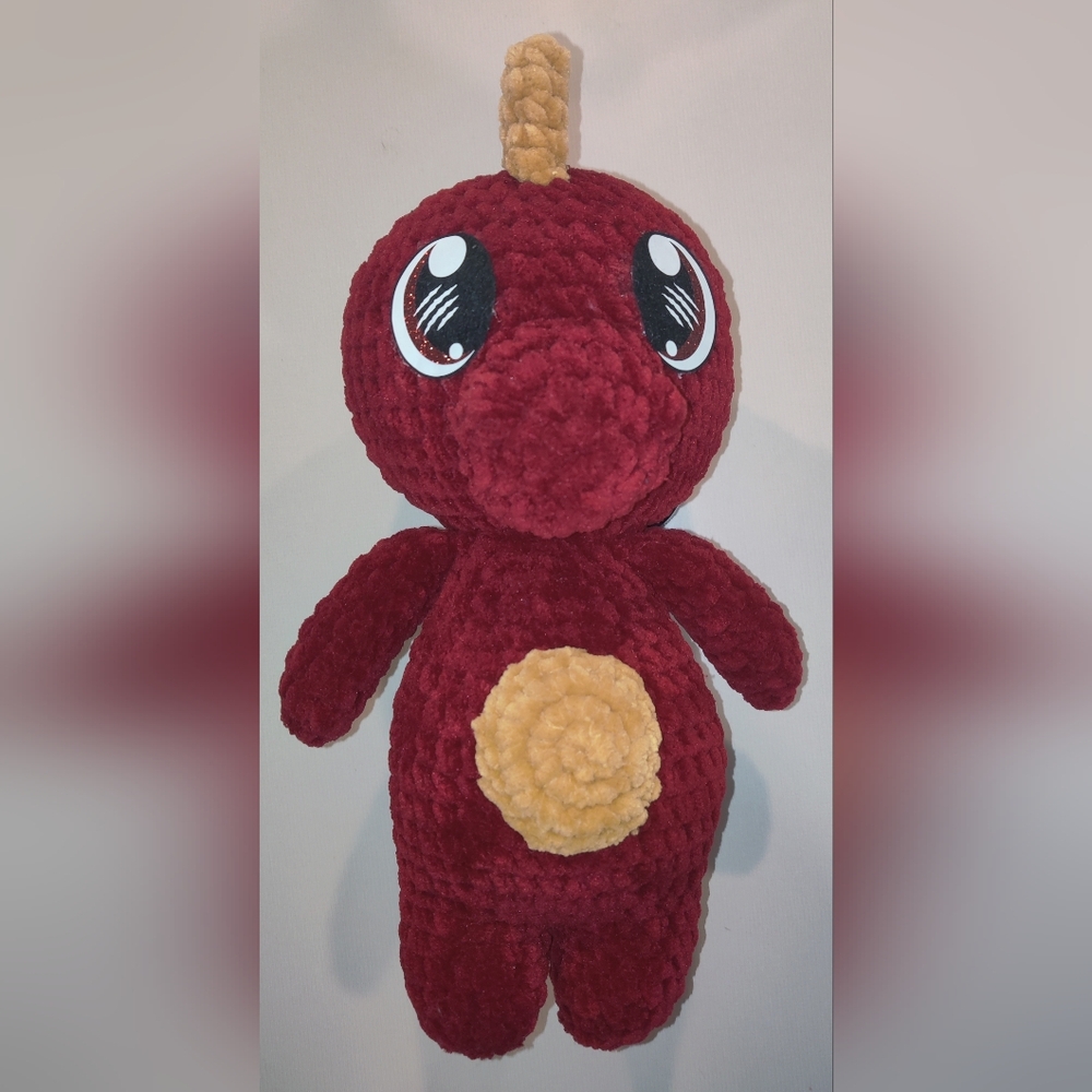 Crochet Gryffindor Dinosaur With Dino Slash Felt Eyes